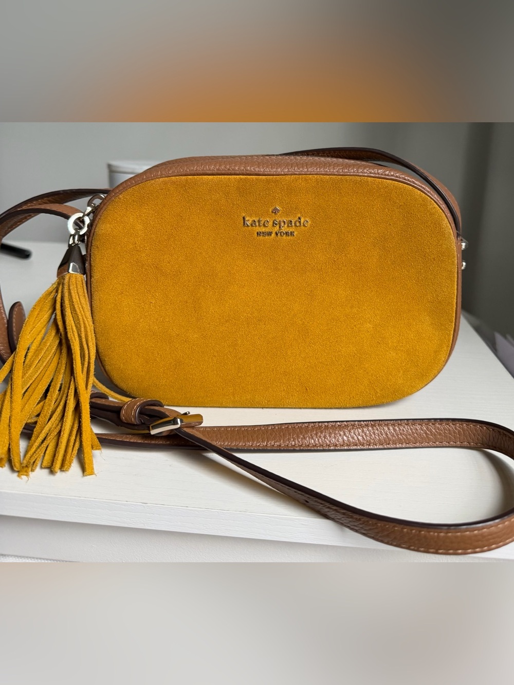 Kate Spade Kourtney Suede Camera Crossbody NWOT